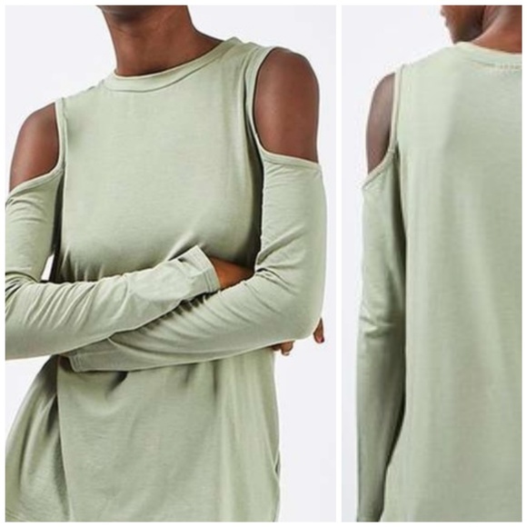 Topshop Tops - Topshop Relaxed Cold Shoulder Top